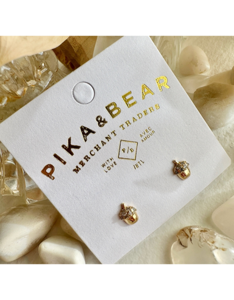 Pika & Bear PIKA Akerne Gemstone Acorn Stud Earrings