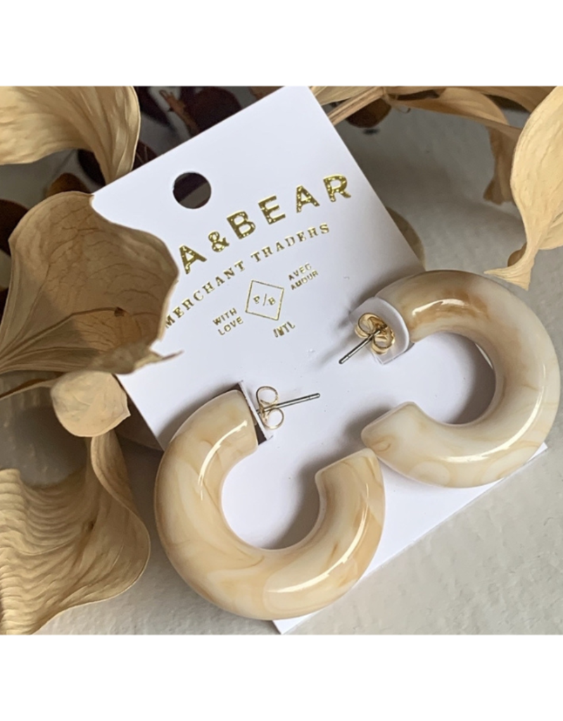 Pika & Bear Jean Hoop Earrings in Brûlée by Pika & Bear