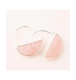 Scout Prism Hoop Earring in Rose Quartz & Silver by Scout