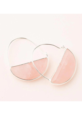 Scout Prism Hoop Earring in Rose Quartz & Silver by Scout