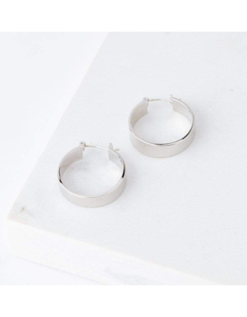 Lover's Tempo Chloe Hoops in Silver by Lover's Tempo