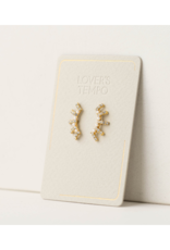 Lover's Tempo Radiant Pearl Climber Earrings in Gold by Lover's Tempo