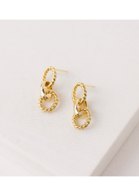 Lover's Tempo Sophia Post Drop Earrings in Gold by Lover's Tempo