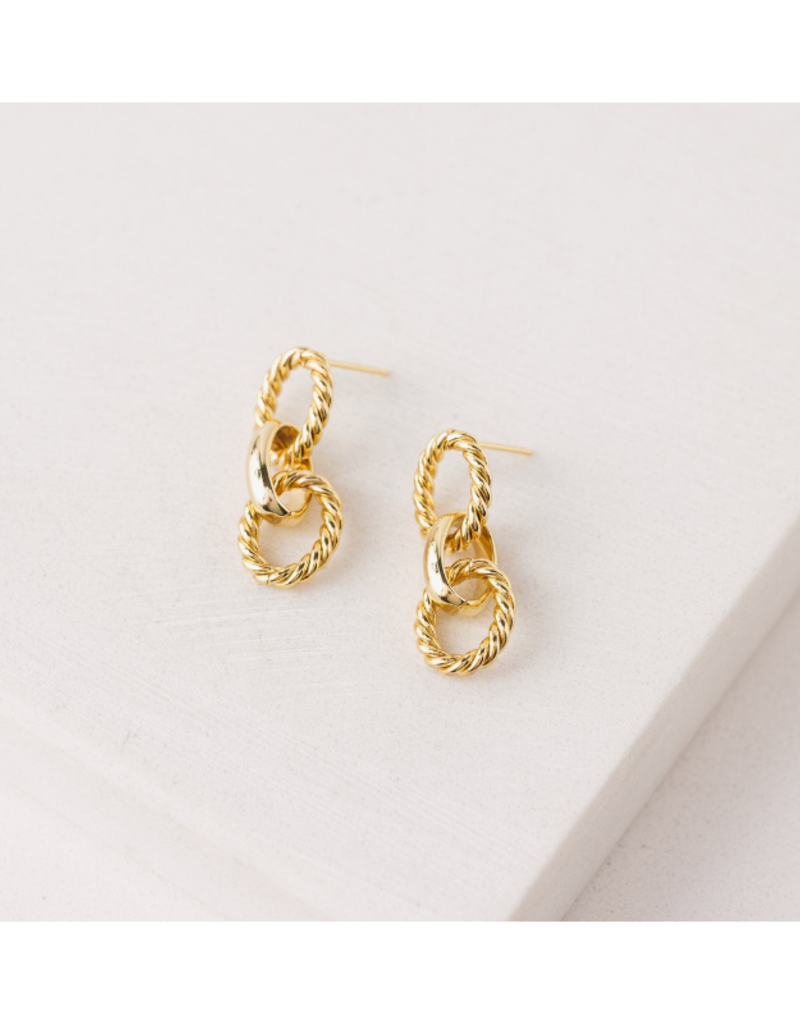 Lover's Tempo Sophia Post Drop Earrings in Gold by Lover's Tempo