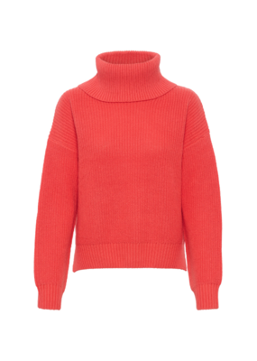 Saint Tropez Cloudy Rollneck Pullover in Cayenne by Saint Tropez