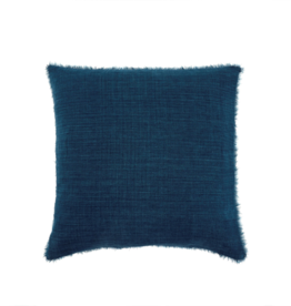 Indaba Trading Lina Linen Pillow in Cobalt 24"