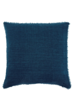 Indaba Trading Lina Linen Pillow in Cobalt 24"