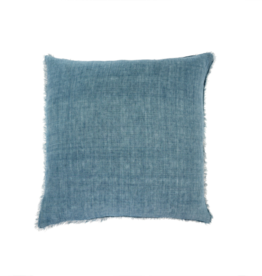 Indaba Trading Lina Linen Pillow in Arctic Blue 24"