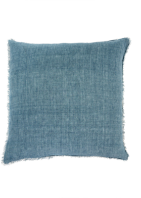 Indaba Trading Lina Linen Pillow in Arctic Blue 24"