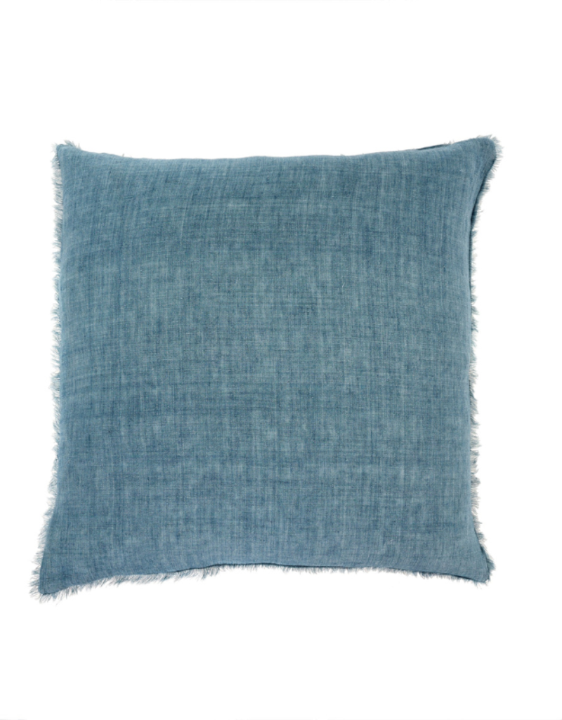 Indaba Trading Lina Linen Pillow in Arctic Blue 24"