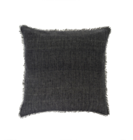 Indaba Trading Lina Linen Pillow in Coal 24"