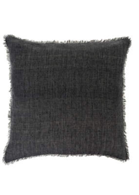 Indaba Trading Lina Linen Pillow in Coal 24"