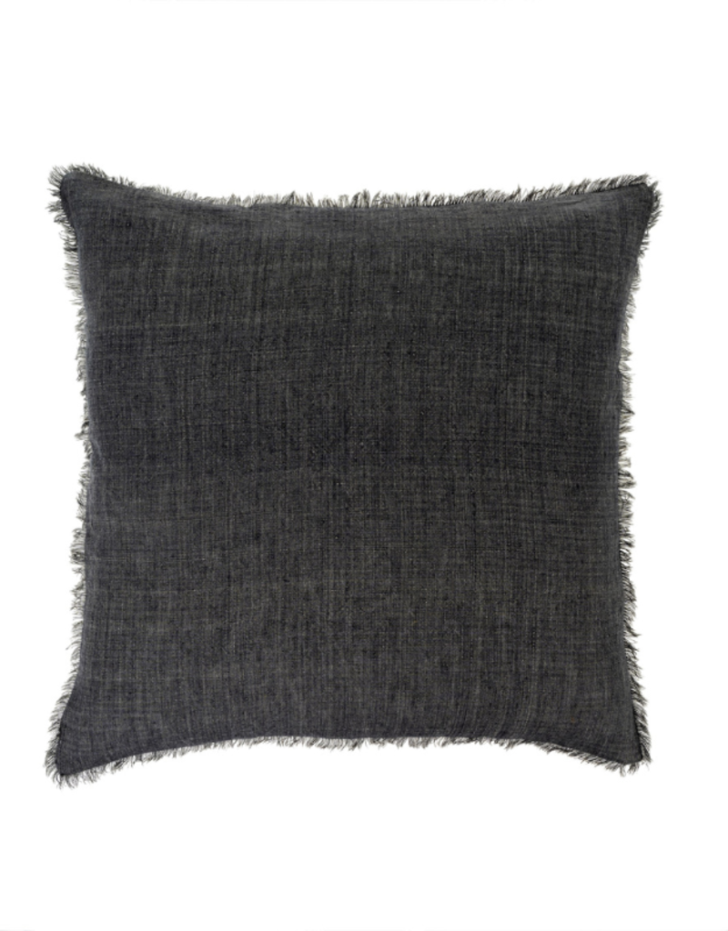 Indaba Trading Lina Linen Pillow in Coal 24"