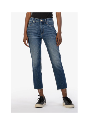 Kut from the Kloth LAST ONE - SIZE 14 - Rachael High Rise Fab Ab Mom Raw Jean in Explore by Kut from the Kloth