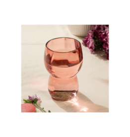 Evara Small Drinking Glass in Peach