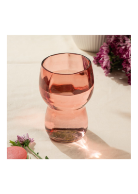 Pink Glass Tealight Holder