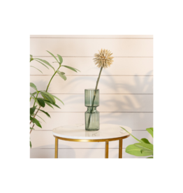 Elle Small Fluted Vase in Olive