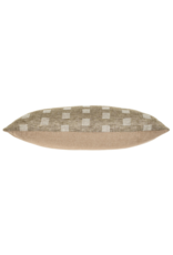 Indaba Trading Check Linen Pillow in Natural 16x24