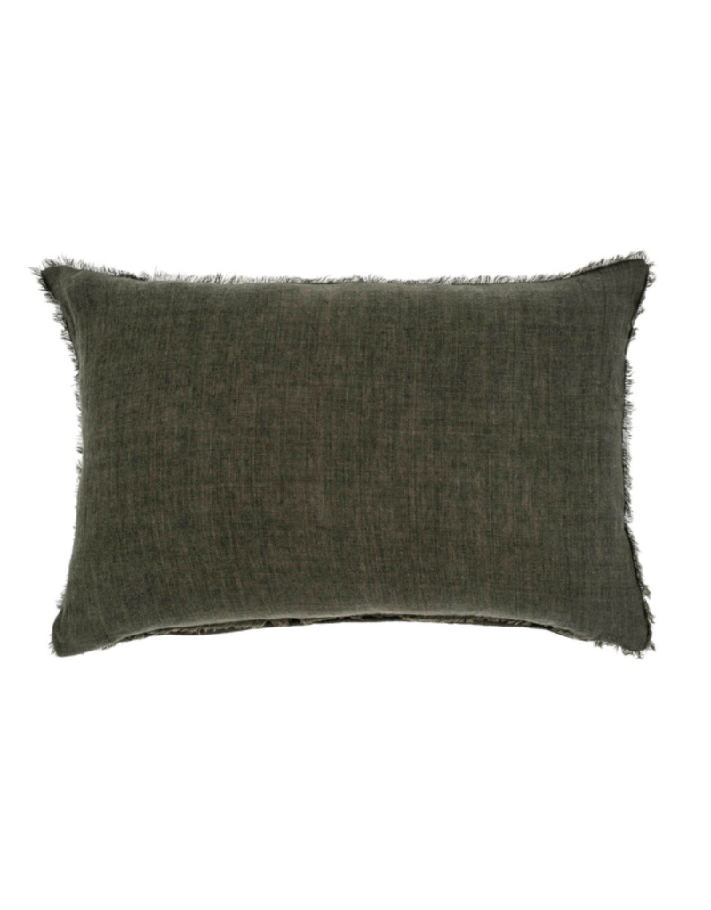 Indaba Trading Lina Linen Pillow in Avocado 16x24