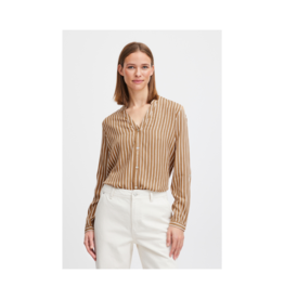 b.young Fabianne Stripe Shirt in Tiger's Eye Mix by b.young