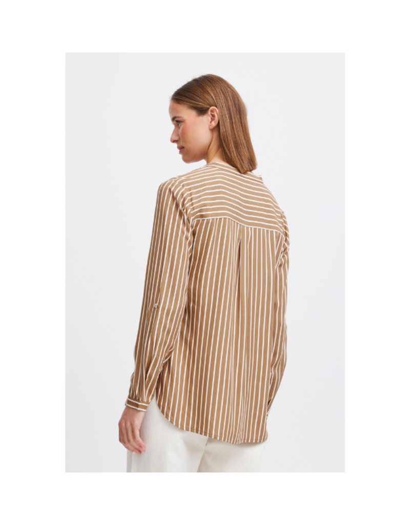 b.young Fabianne Stripe Shirt in Tiger's Eye Mix by b.young