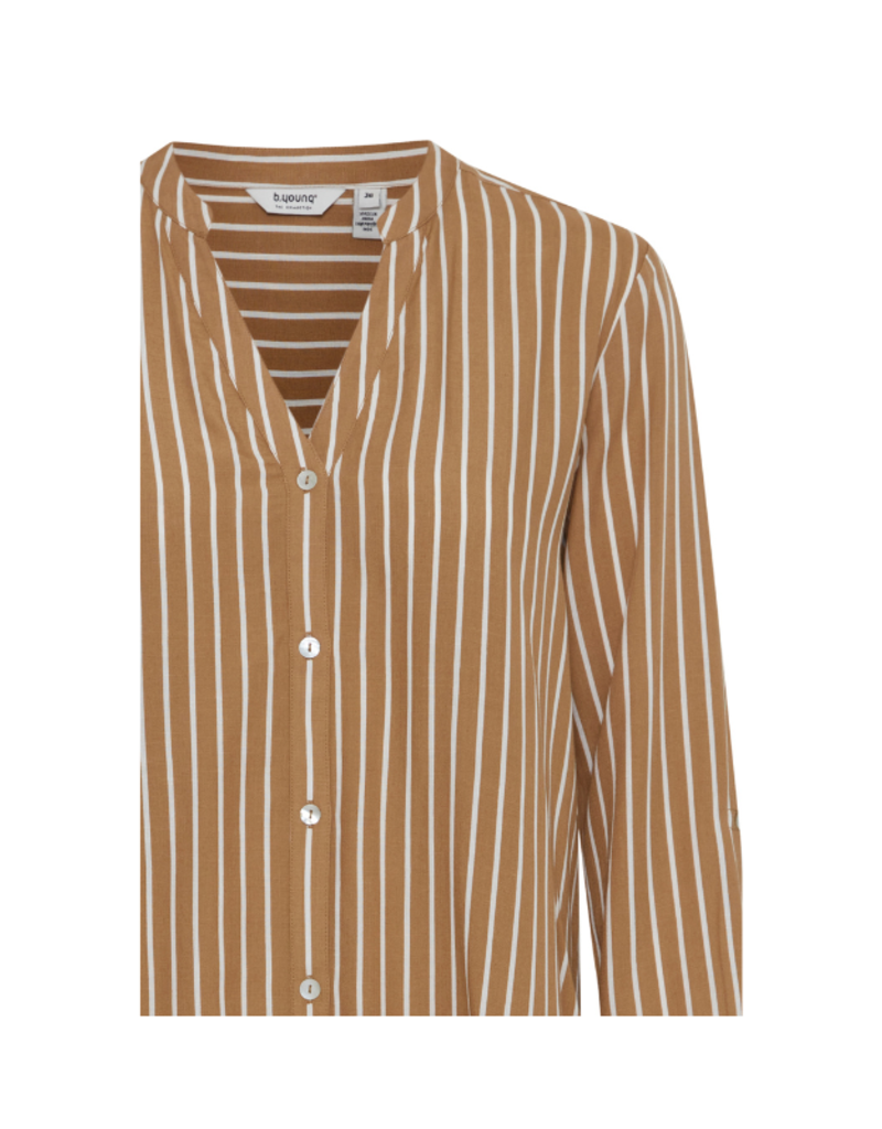 b.young Fabianne Stripe Shirt in Tiger's Eye Mix by b.young