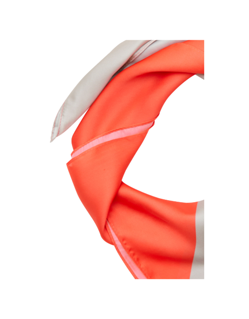 ICHI Dovia Scarf in Hot Coral by ICHI
