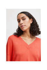 b.young Orla V-Neck Tunic in Cayenne by b.young