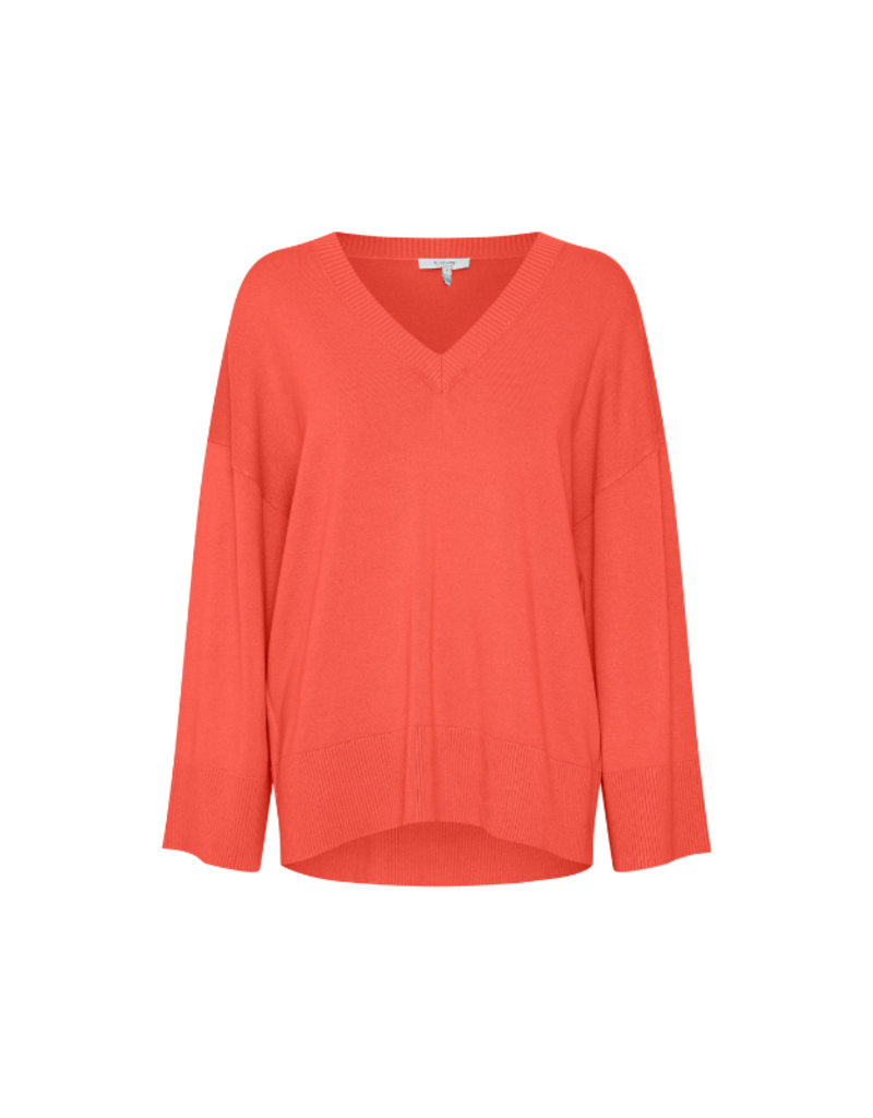b.young Orla V-Neck Tunic in Cayenne by b.young