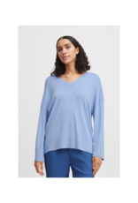 b.young Orla V-Neck Tunic in Vista Blue by b.young