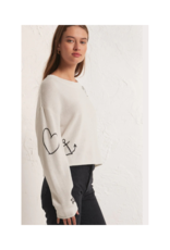 z supply Cooper Icon Sweater in White by Z Supply