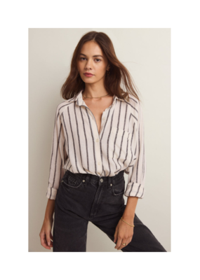 z supply The Perfect Linen Top in Black by Z Supply