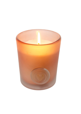 Indaba Trading Ocean Gardenia Candle in Blush Heart Glass