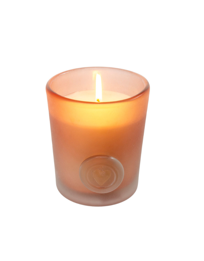 Indaba Trading Ocean Gardenia Candle in Blush Heart Glass