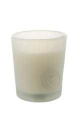 Indaba Trading Ocean Gardenia Candle in White Heart Glass