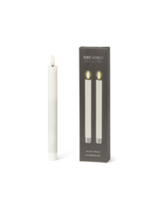 LED Cream Taper Candles Set of 2