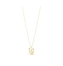 PILGRIM Love Tag Necklace in Gold by Pilgrim