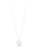 PILGRIM Love Tag Necklace in Silver by Pilgrim