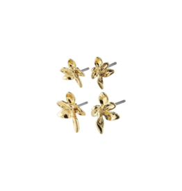 PILGRIM Riko 2in1 Earrings in Gold by Pilgrim