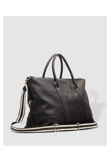 Louenhide Alexis Travel Bag in Black with Stripe Strap by Louenhide