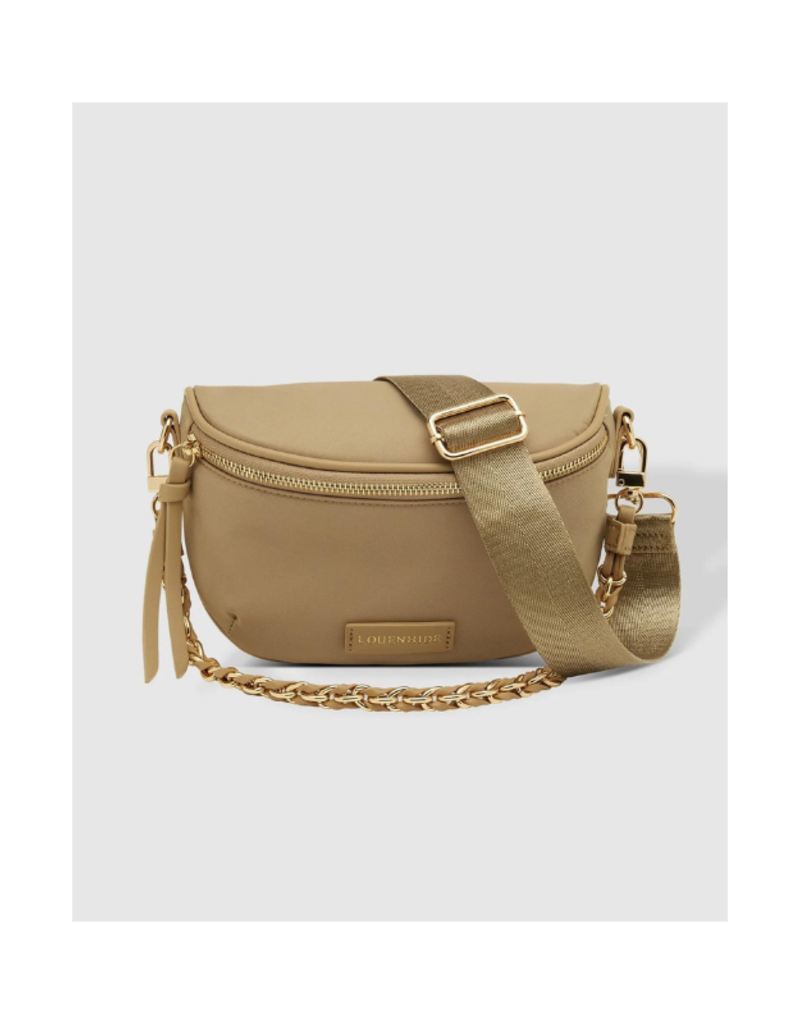 Louenhide Halsey Nylon Sling Bag in Beige by Louenhide