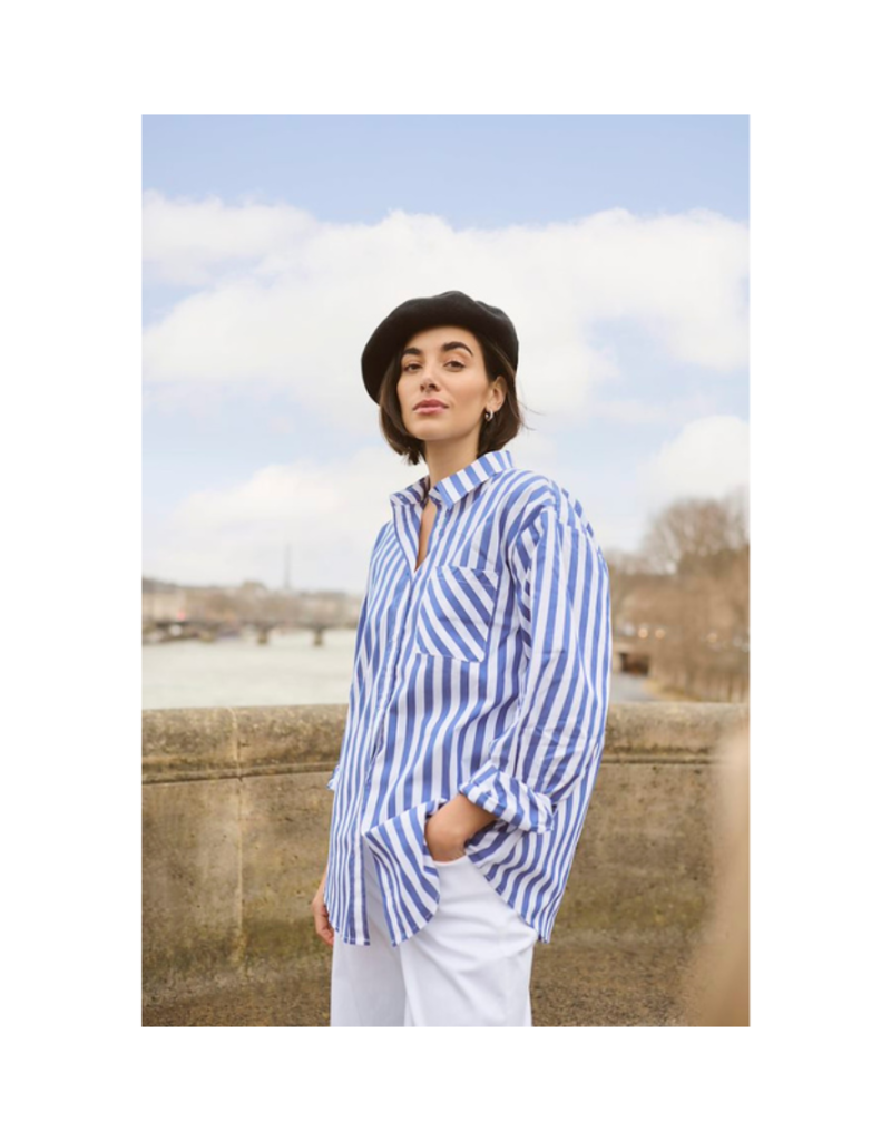Culture Regina Blue & White Stripe Shirt by Culture