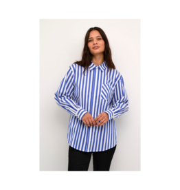 Culture LAST ONE - SIZE L - Regina Blue & White Stripe Shirt by Culture