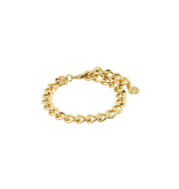PILGRIM Charm Curb Chain Bracelet in Gold by Pilgrim