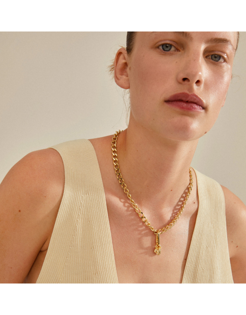 PILGRIM Stone Charm in Gold by Pilgrim