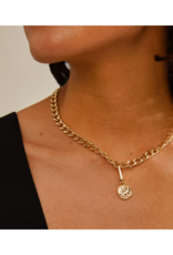 PILGRIM Moon Charm in Gold by Pilgrim