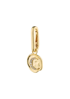 PILGRIM Moon Charm in Gold by Pilgrim