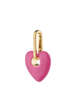 PILGRIM Pink Heart Charm in Gold by Pilgrim