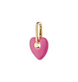 PILGRIM Pink Heart Charm in Gold by Pilgrim