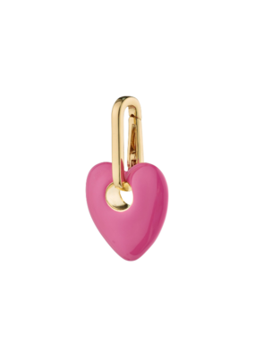 PILGRIM Pink Heart Charm in Gold by Pilgrim